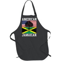 Jamaican American Flag Grown Roots Full-Length Apron With Pockets