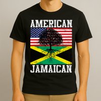 Jamaican American Flag Grown Roots T-Shirt