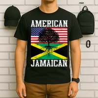 Jamaican American Flag Grown Roots T-Shirt