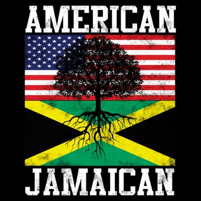Jamaican American Flag Grown Roots T-Shirt