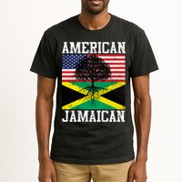 Jamaican American Flag Grown Roots Tall T-Shirt