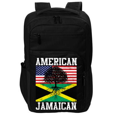 Jamaican American Flag Grown Roots Impact Tech Backpack