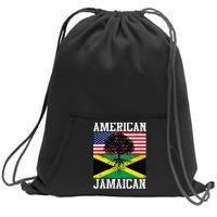 Jamaican American Flag Grown Roots Sweatshirt Cinch Pack Bag