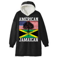 Jamaican American Flag Grown Roots Hooded Wearable Blanket