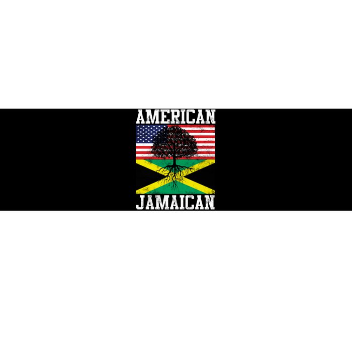 Jamaican American Flag Grown Roots Bumper Sticker