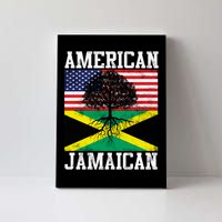 Jamaican American Flag Grown Roots Canvas