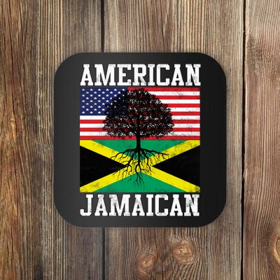 Jamaican American Flag Grown Roots Coaster