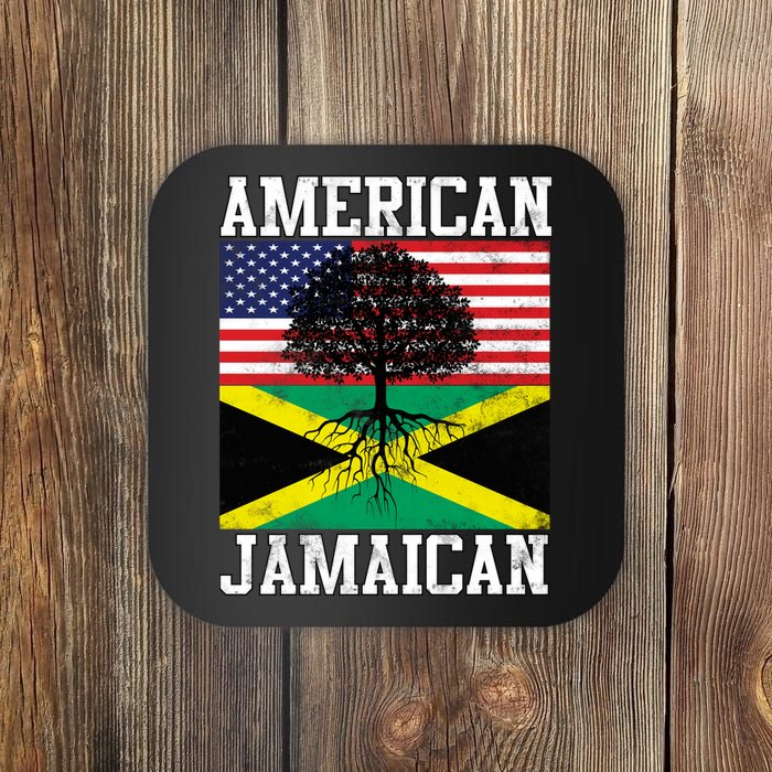 Jamaican American Flag Grown Roots Coaster