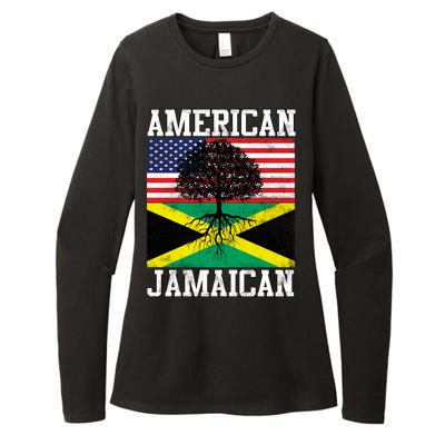 Jamaican American Flag Grown Roots Womens CVC Long Sleeve Shirt