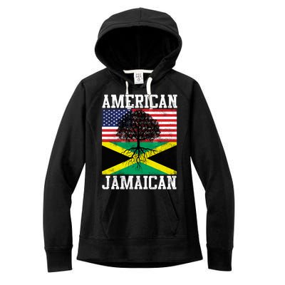 Jamaican American Flag Grown Roots Women's Fleece Hoodie