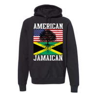 Jamaican American Flag Grown Roots Premium Hoodie