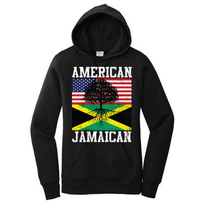 Jamaican American Flag Grown Roots Women's Pullover Hoodie