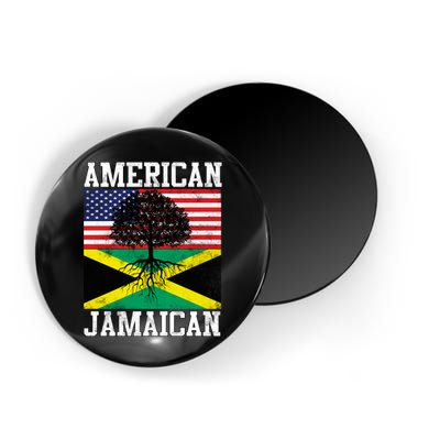 Jamaican American Flag Grown Roots Magnet