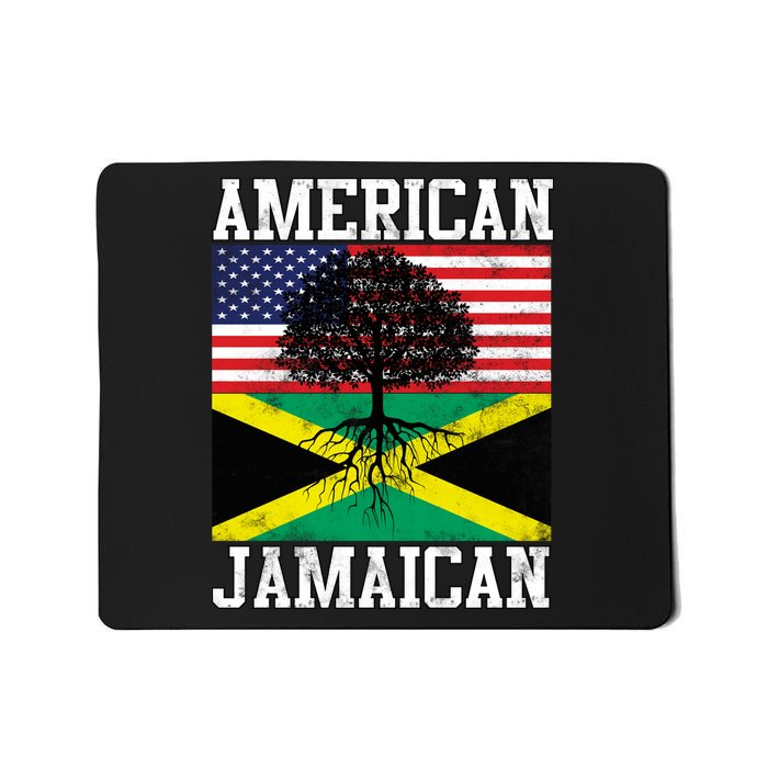 Jamaican American Flag Grown Roots Mousepad