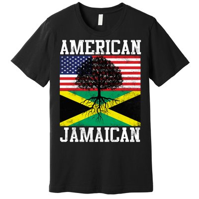 Jamaican American Flag Grown Roots Premium T-Shirt