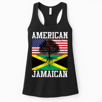 Jamaican American Flag Grown Roots Womens Tank Top