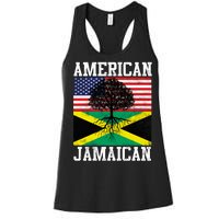 Jamaican American Flag Grown Roots Women's Racerback Tank