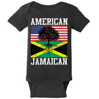 Jamaican American Flag Grown Roots Baby Bodysuit