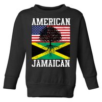 Jamaican American Flag Grown Roots Toddler Sweatshirt