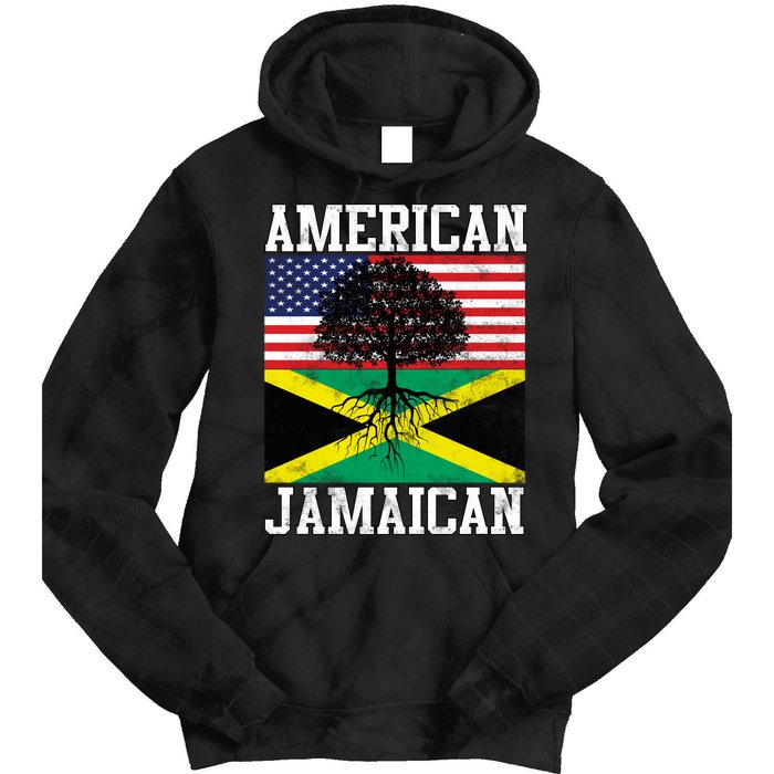 Jamaican American Flag Grown Roots Tie Dye Hoodie