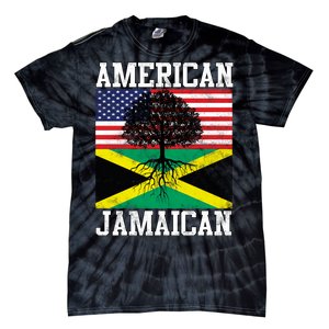 Jamaican American Flag Grown Roots Tie-Dye T-Shirt