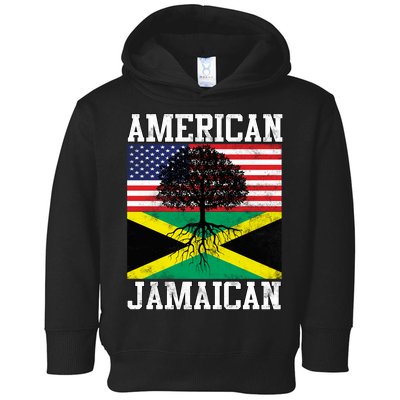 Jamaican American Flag Grown Roots Toddler Hoodie