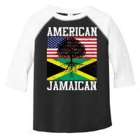 Jamaican American Flag Grown Roots Toddler Fine Jersey T-Shirt