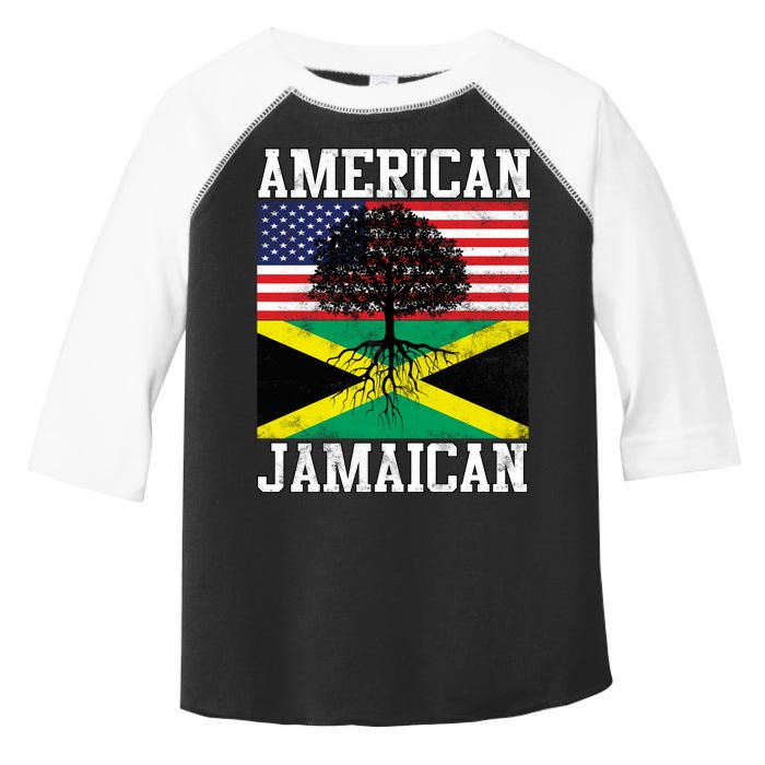 Jamaican American Flag Grown Roots Toddler Fine Jersey T-Shirt