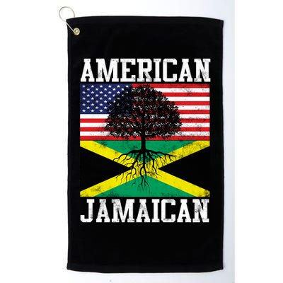 Jamaican American Flag Grown Roots Golf Towel