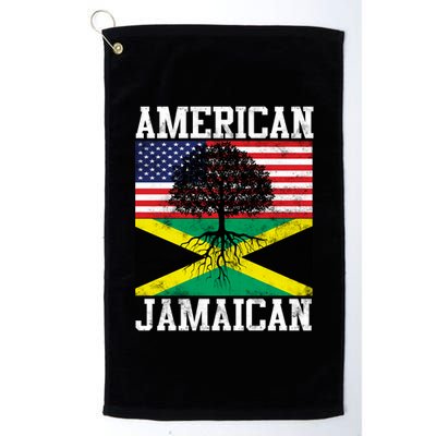 Jamaican American Flag Grown Roots Platinum Collection Golf Towel