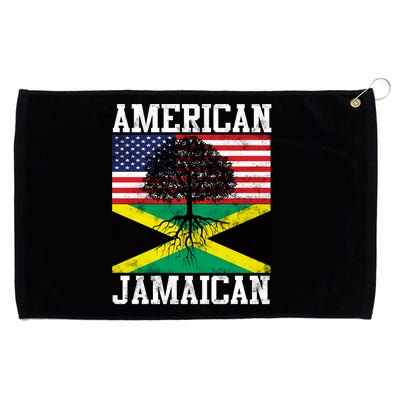 Jamaican American Flag Grown Roots Grommeted Golf Towel