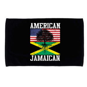 Jamaican American Flag Grown Roots Microfiber Hand Towel