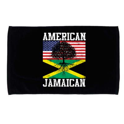 Jamaican American Flag Grown Roots Microfiber Hand Towel