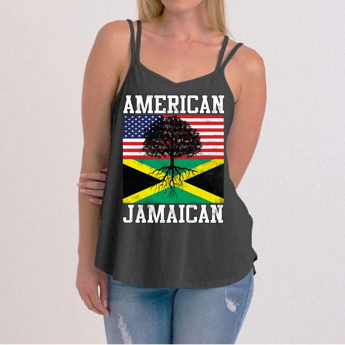 Jamaican American Flag Grown Roots Women's Strappy Tank