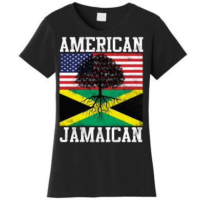 Jamaican American Flag Grown Roots Women's T-Shirt