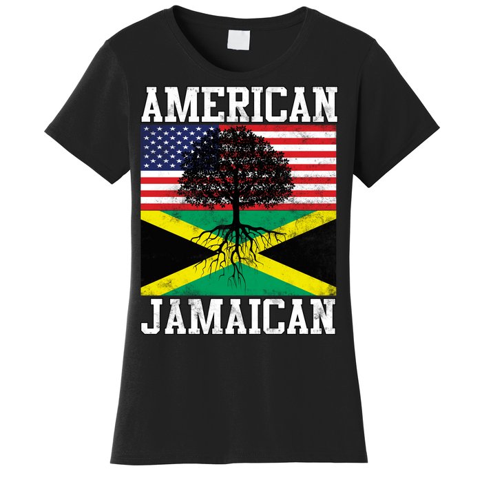 Jamaican American Flag Grown Roots Women's T-Shirt