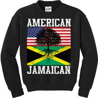 Jamaican American Flag Grown Roots Kids Sweatshirt