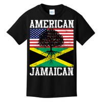 Jamaican American Flag Grown Roots Kids T-Shirt