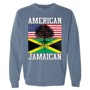 Jamaican American Flag Grown Roots Garment-Dyed Sweatshirt