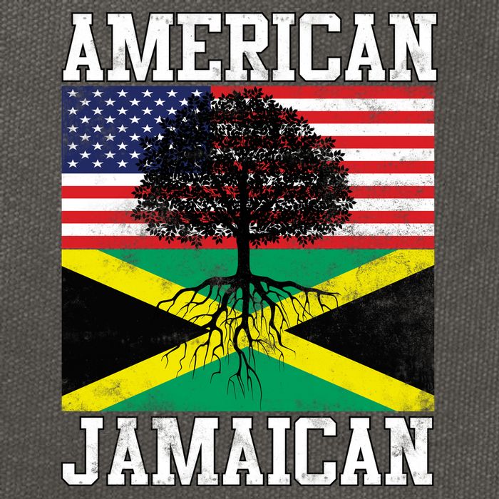 Jamaican American Flag Grown Roots Cotton Canvas Backpack