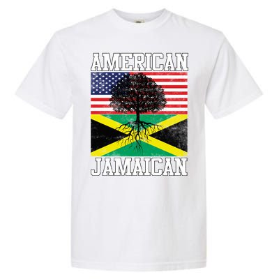 Jamaican American Flag Grown Roots Garment-Dyed Heavyweight T-Shirt