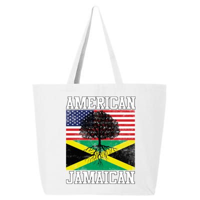 Jamaican American Flag Grown Roots 25L Jumbo Tote