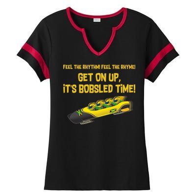 Jamaican Bobsled Team Ladies Halftime Notch Neck Tee