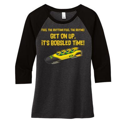 Jamaican Bobsled Team Women's Tri-Blend 3/4-Sleeve Raglan Shirt