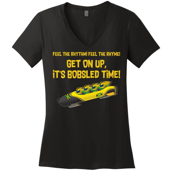 Jamaican Bobsled Team Women's V-Neck T-Shirt