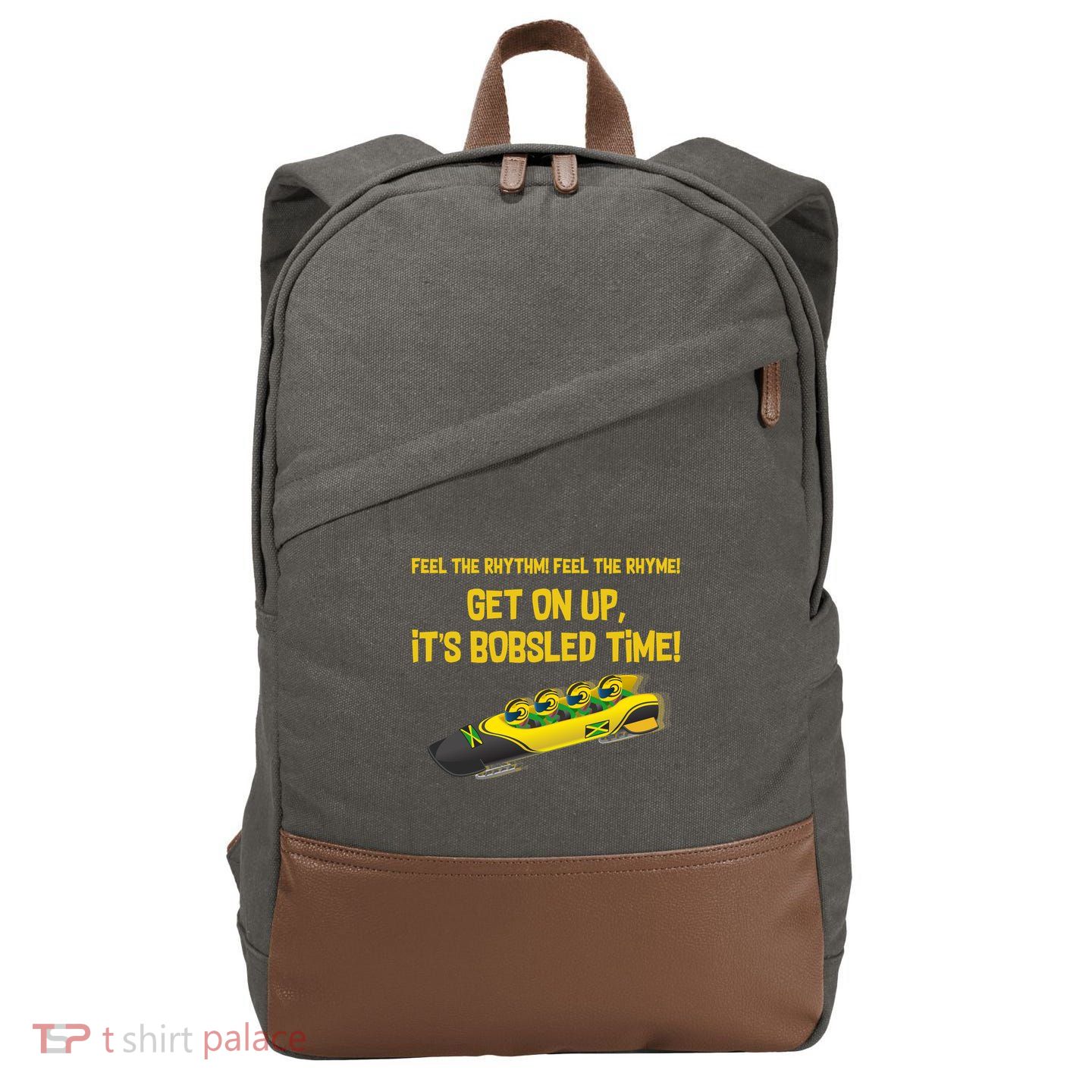Jamaican Bobsled Team Cotton Canvas Backpack