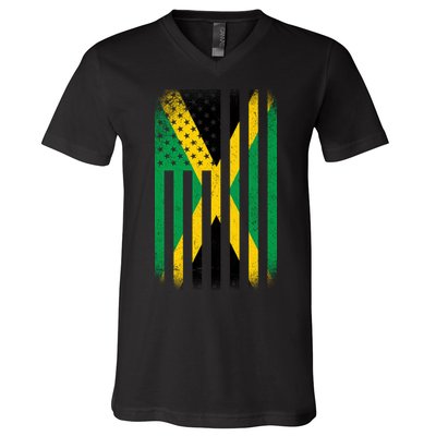 Jamaican Vintage Jamaica Flag V-Neck T-Shirt
