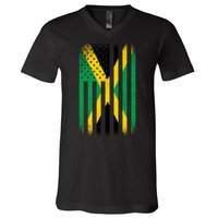 Jamaican Vintage Jamaica Flag V-Neck T-Shirt