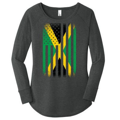 Jamaican Vintage Jamaica Flag Women's Perfect Tri Tunic Long Sleeve Shirt