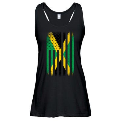 Jamaican Vintage Jamaica Flag Ladies Essential Flowy Tank